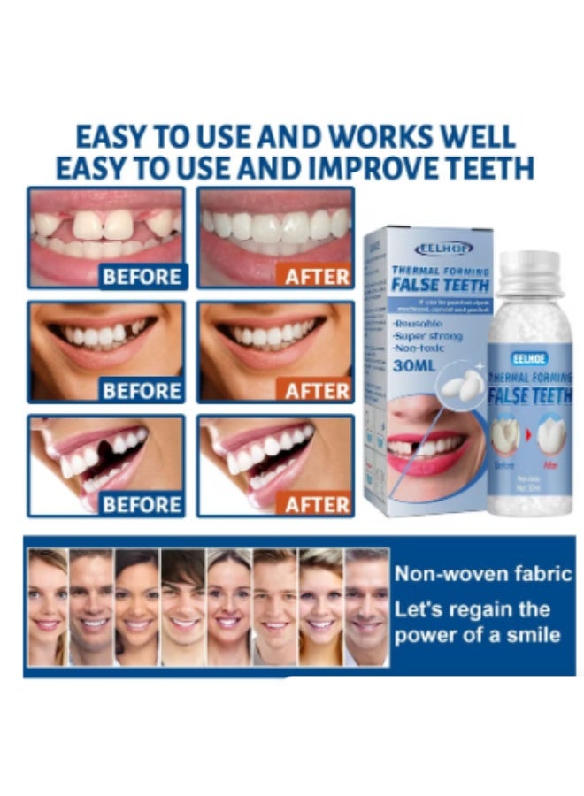 إيلهو مجموعة إصلاح الأسنان بالحرارة، حبيبات إصلاح الأسنان لاستبدال الأسنان المفقودة والكسور، مجموعة ترميم الأسنان المؤقتة. - Image 4